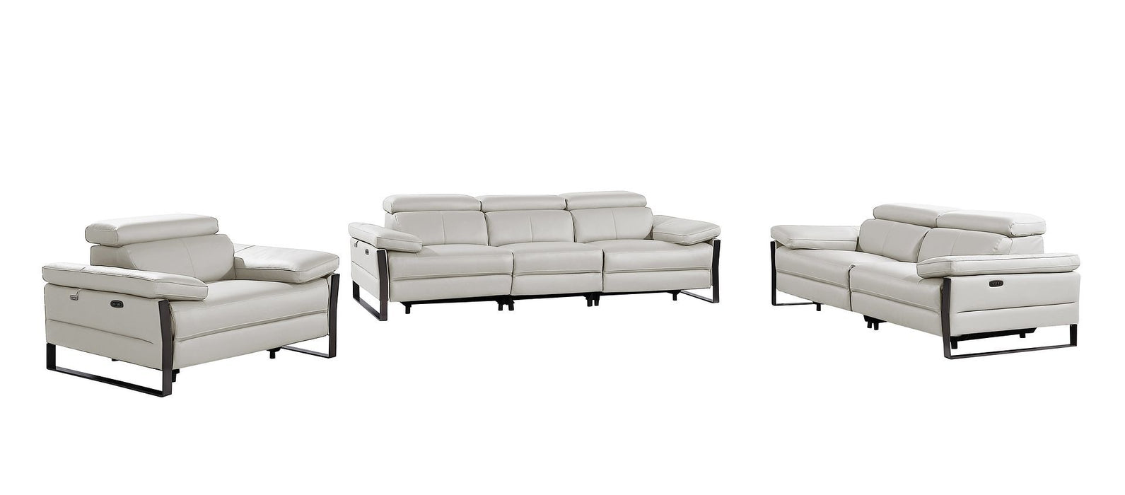 1246 - Modular Power Dual Reclining Sofa, Loveseat, And Chair Set With Power Headrests