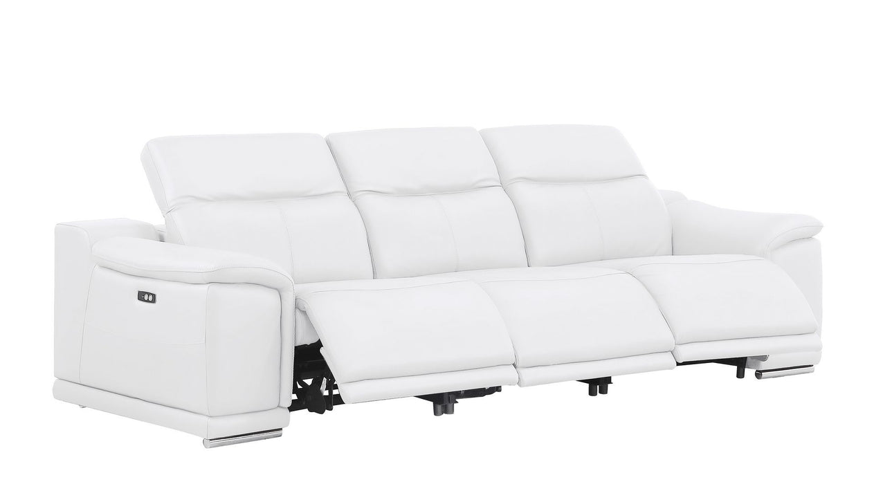 2679 - Genuine Leather Sofa With 3 Power Recliners