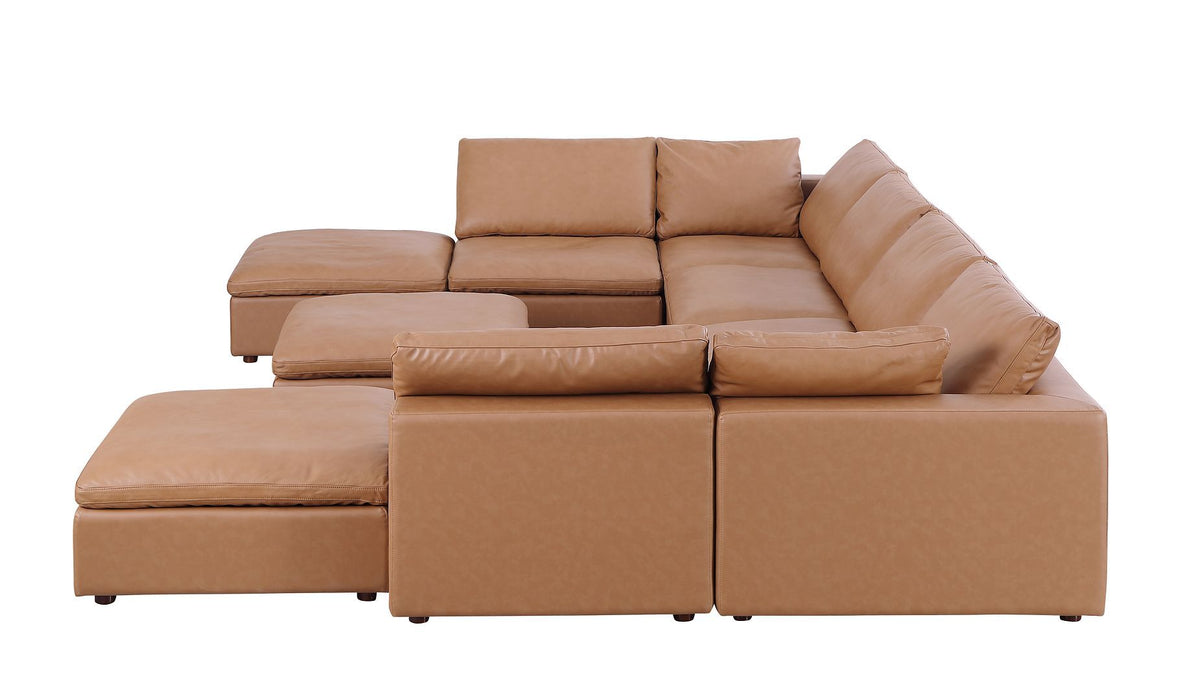1100 - Top-Grain Italian Leather 9-Piece Sectional With Chaise