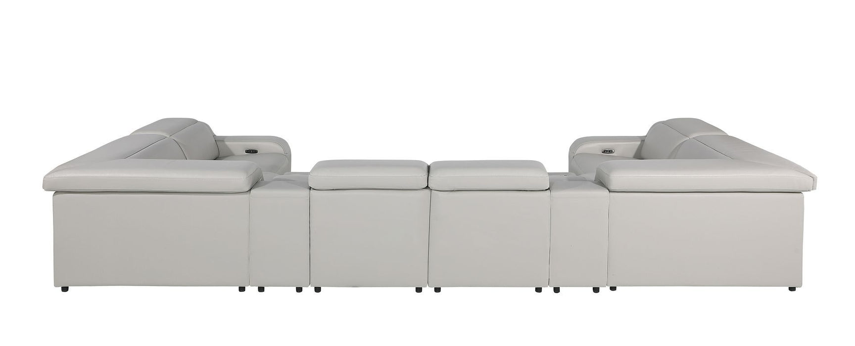 1116 - 8-Piece U-Shaped Sectional Sofa In With 2 Power Recliners & Power Headrests