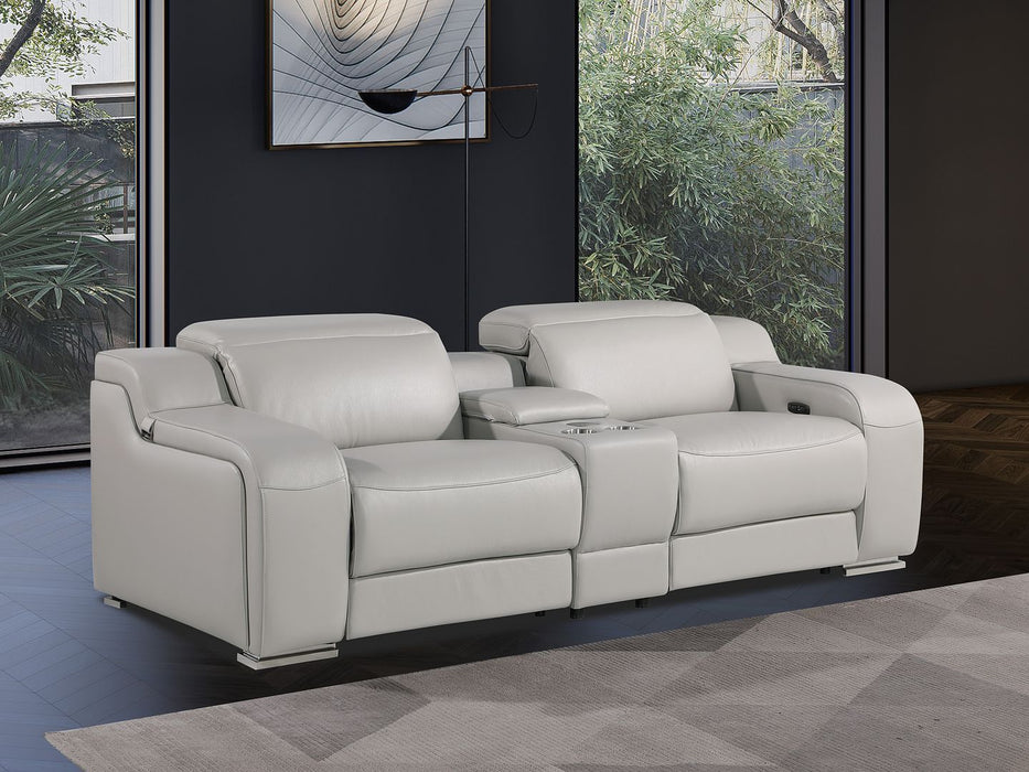 1116 - 3-Piece Modular Power Reclining Console Loveseat In With 2 Power Recliners & Power Headrests