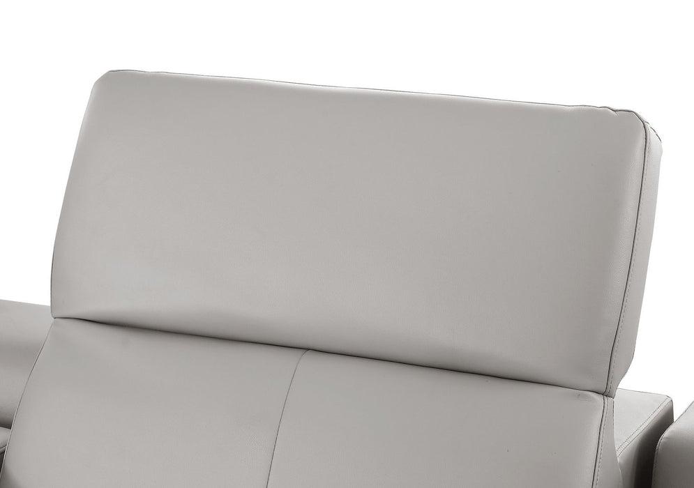 1208 - 6-Piece L-Shaped Leather Reclining Sectional With 3 Power Recliners
