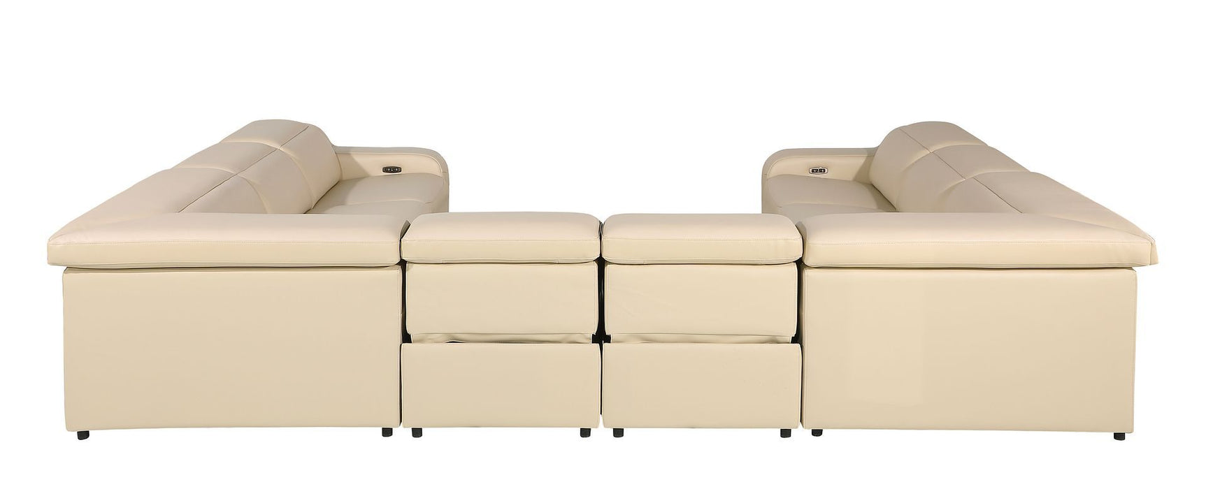 1116 - 8-Piece U-Shaped Sectional Sofa In With 4 Power Recliners & Power Headrests
