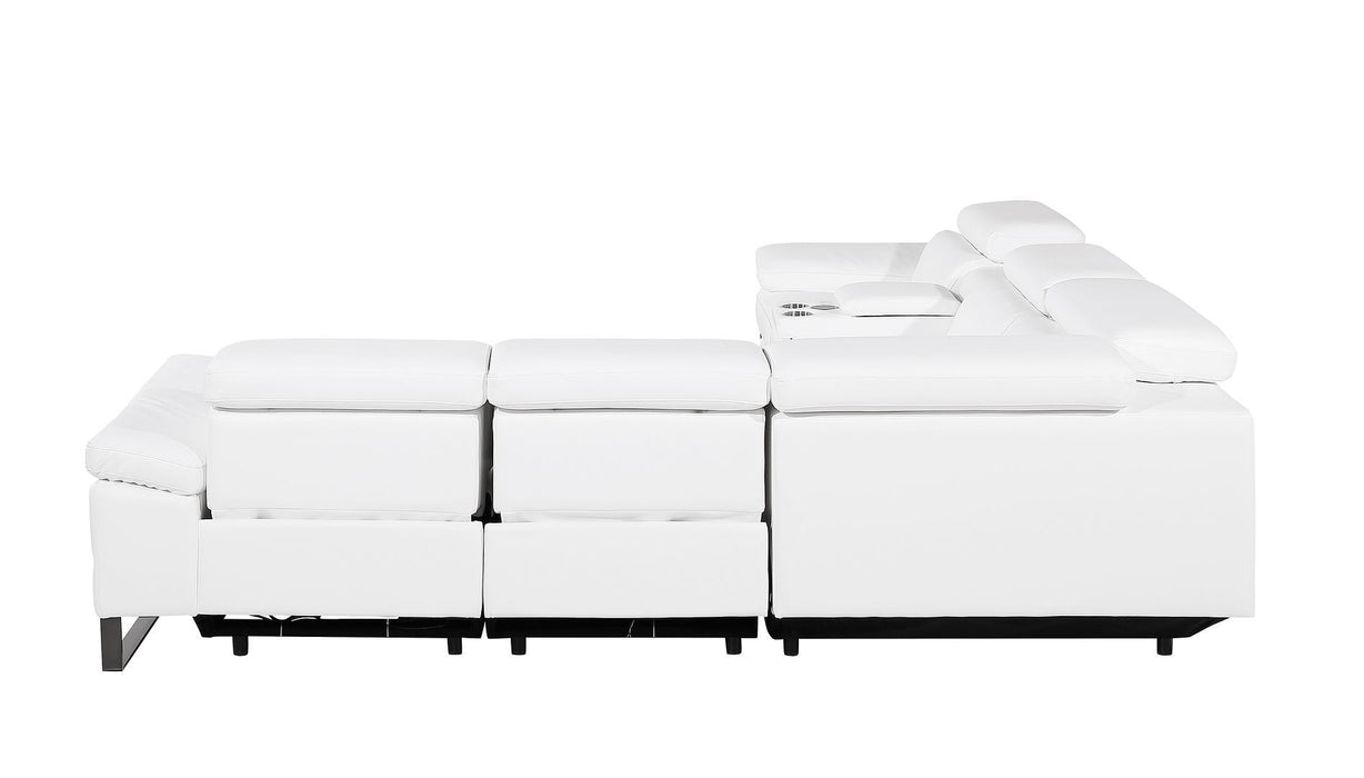 1246 - 6-Piece L-Shaped Modular Power Reclining Sectional With 3 Power Recliners And Power Headrests