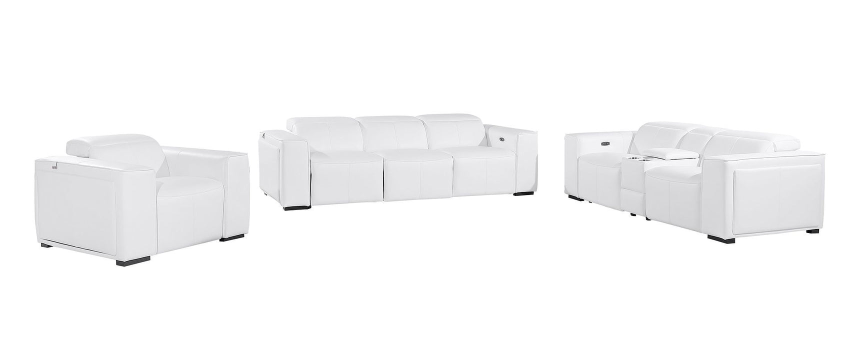 1224 - 7-Piece Modular Power Reclining Sofa, Loveseat & Chair Set In With 5 Power Recliners & Power Headrests