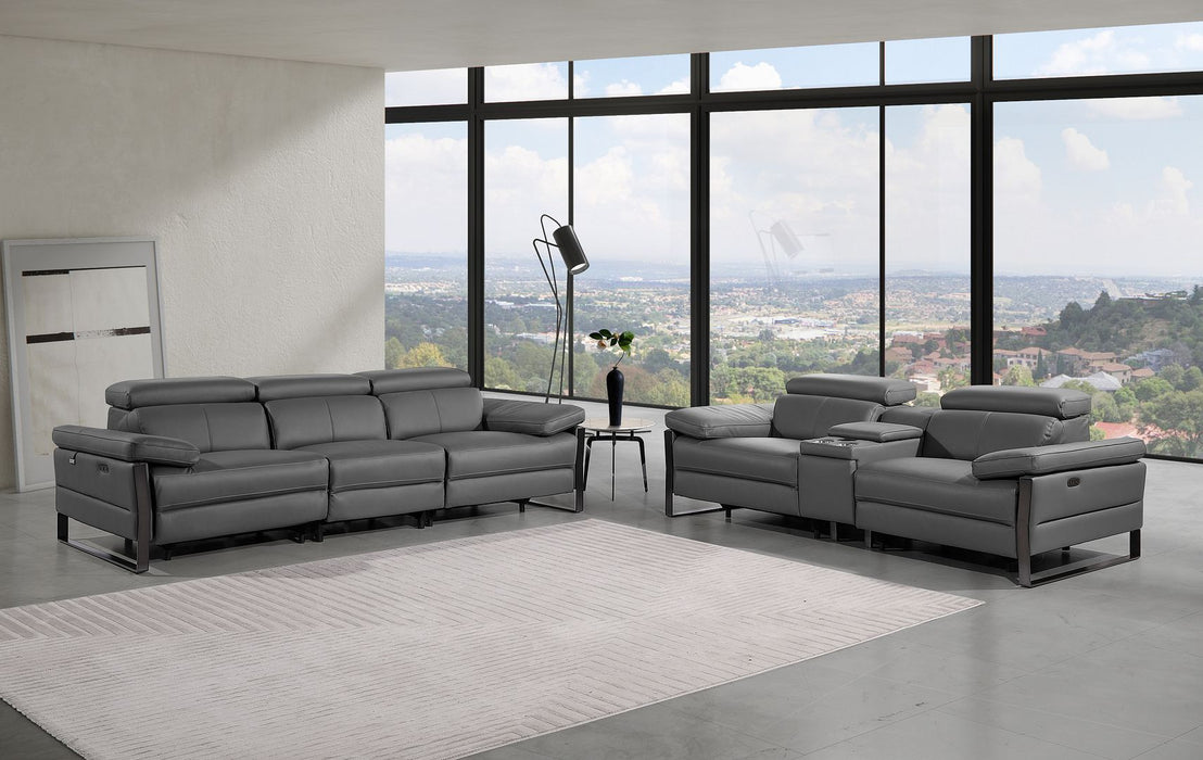 1246 - Modular Power Triple Reclining Sofa And Console Loveseat Set With Power Headrests