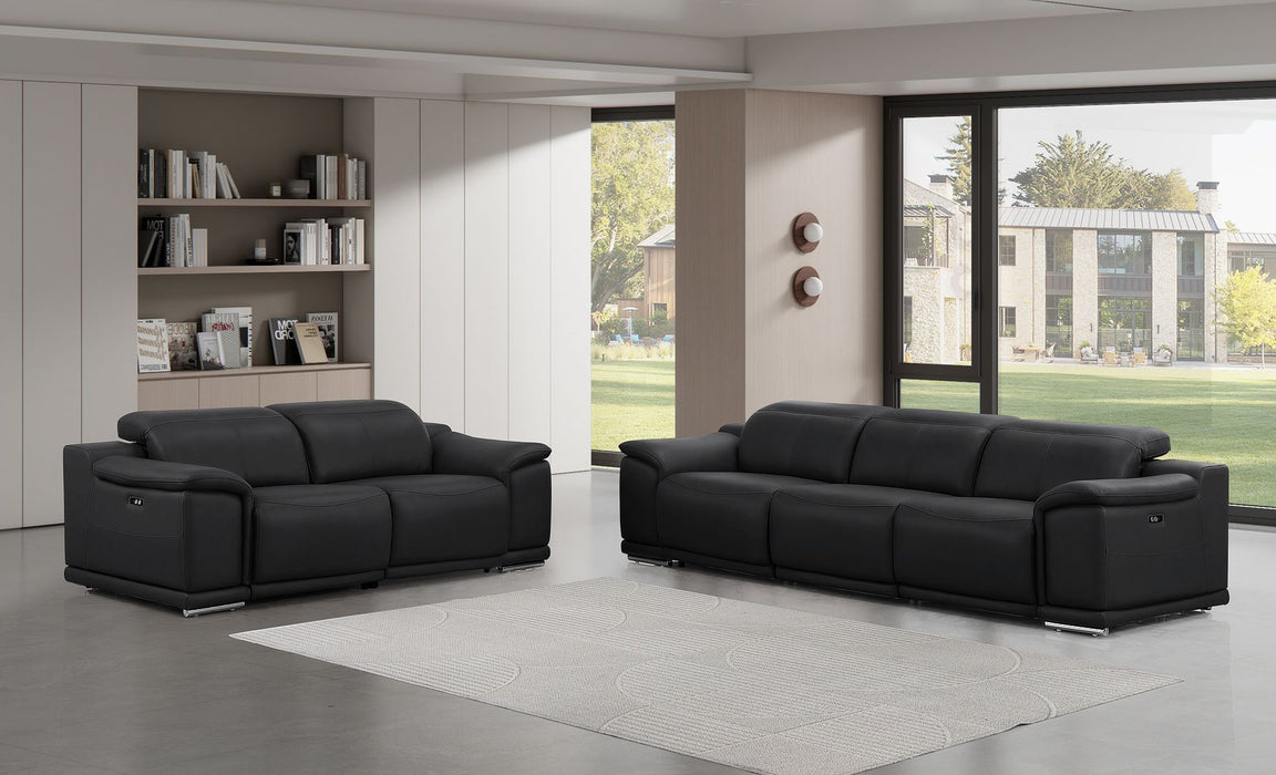 2679 - Genuine Leather Reclining Set (Sofa And Loveseat With 4 Power Recliners)
