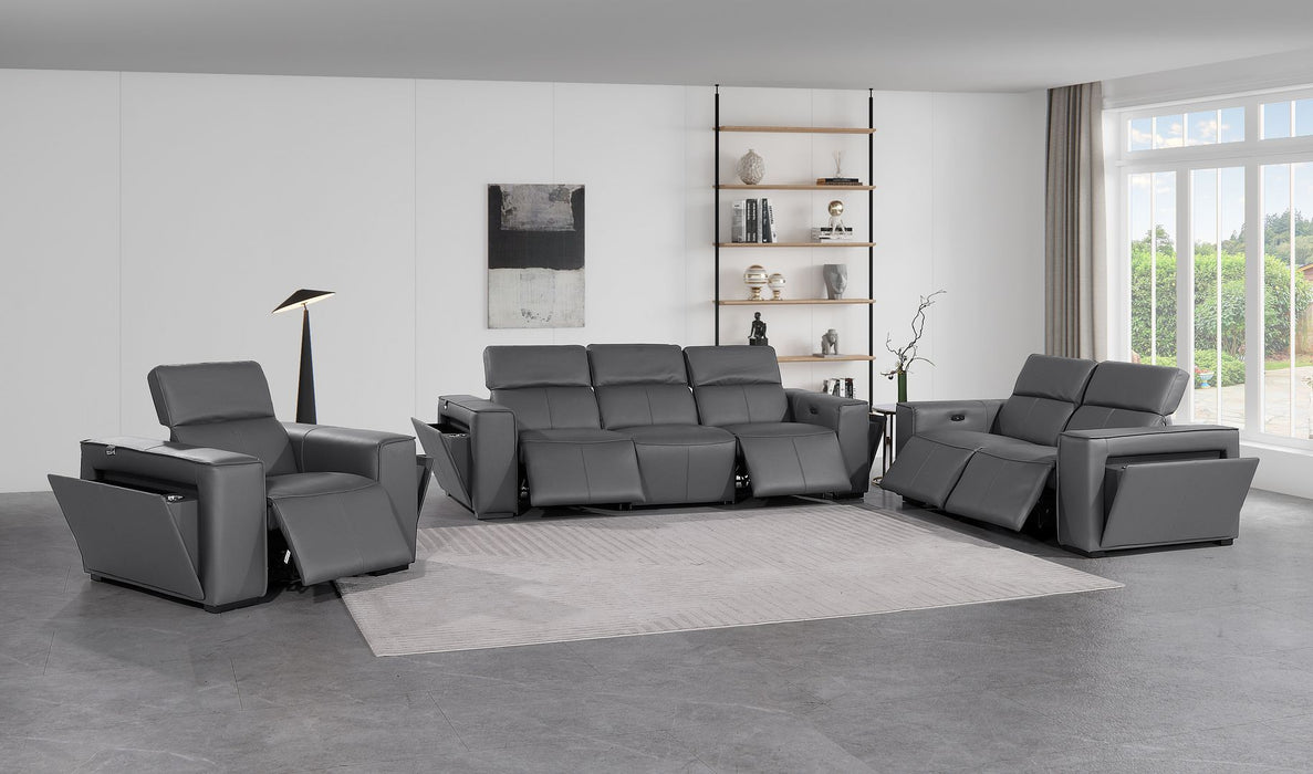 1224 - 6-Piece Modular Power Reclining Sofa, Loveseat & Chair Set In With 5 Power Recliners & Power Headrests