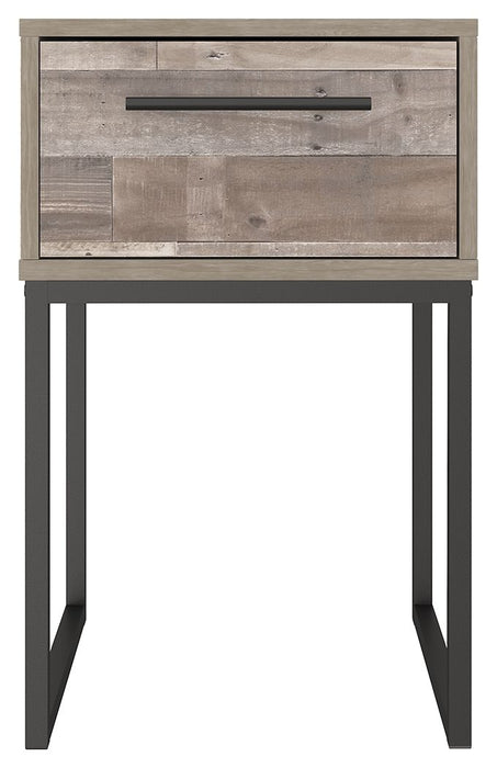 Neilsville - One Drawer Night Stand - Vinyl-Wrapped - Whitewash