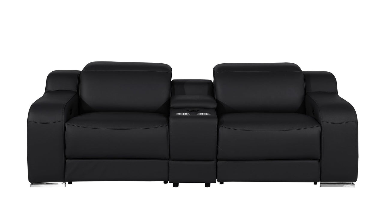 1116 - 3-Piece Modular Power Reclining Console Loveseat In With 2 Power Recliners & Power Headrests
