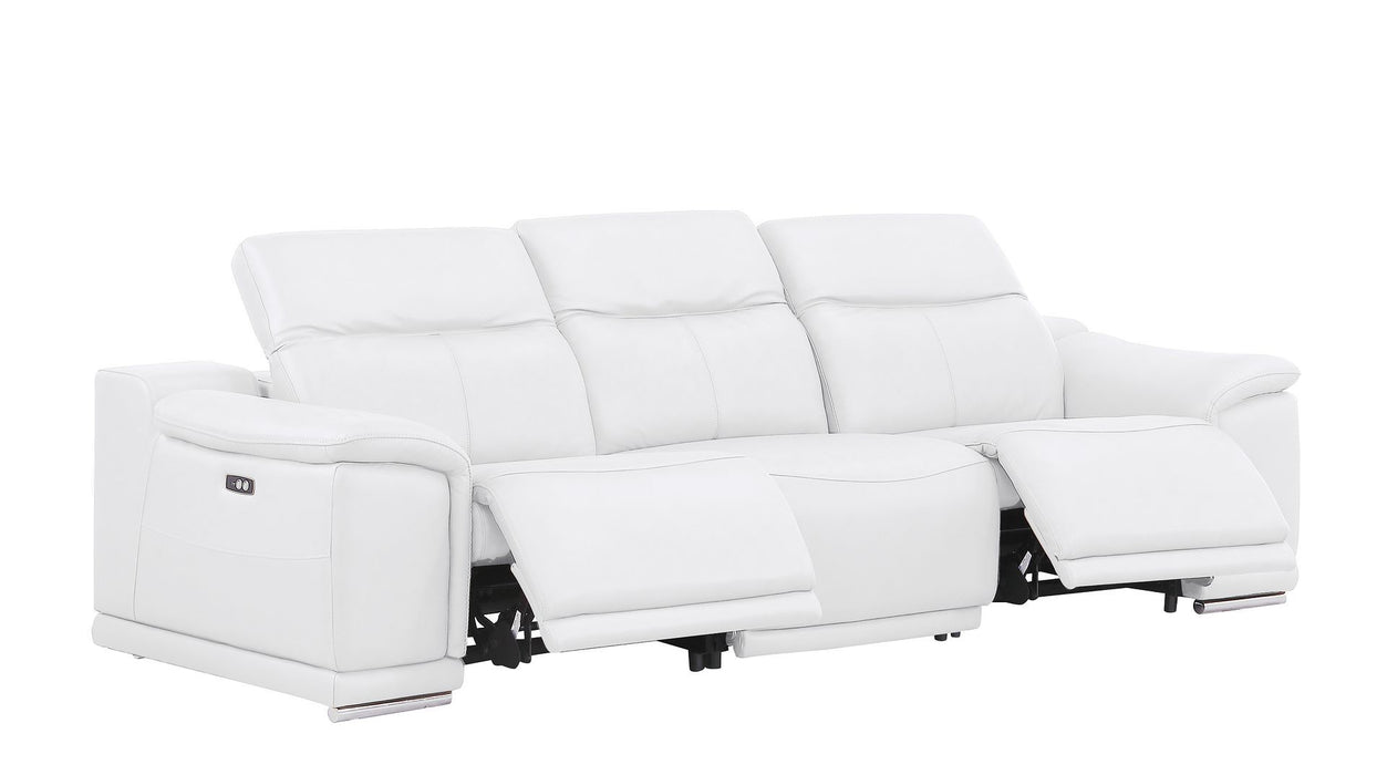 2679 - Power Reclining Sofa, Loveseat & Chair Set In Genuine Leather (5 Recliners)