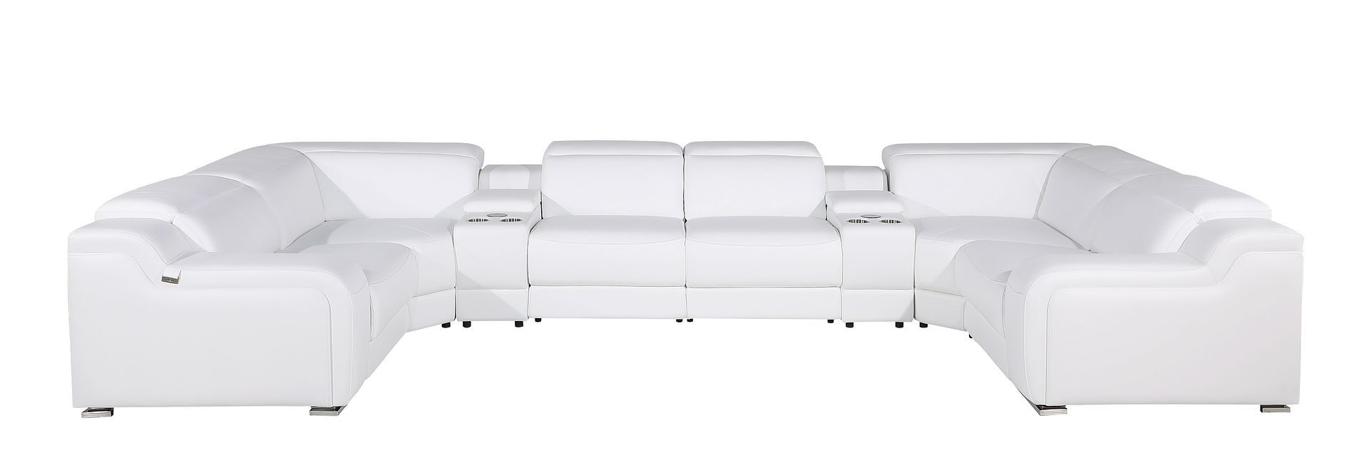 1116 - 8-Piece U-Shaped Sectional Sofa In With 4 Power Recliners & Power Headrest