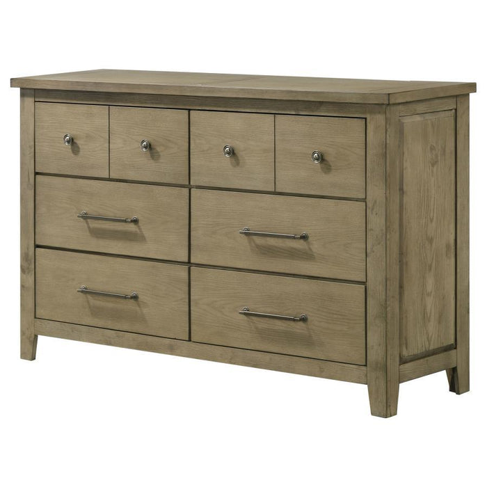 Hazlewood - 6-Drawer Bedroom Dresser Cabinet - Vineyard Oak