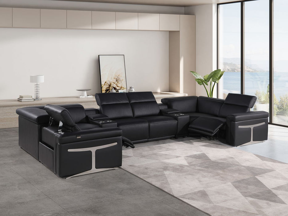 1126 - 8-Piece U-Shaped Sectional Sofa In With 2 Power Recliners & Power Headrests