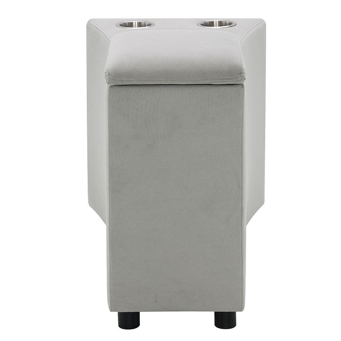 Emee - Console With USB - Gray Corduroy