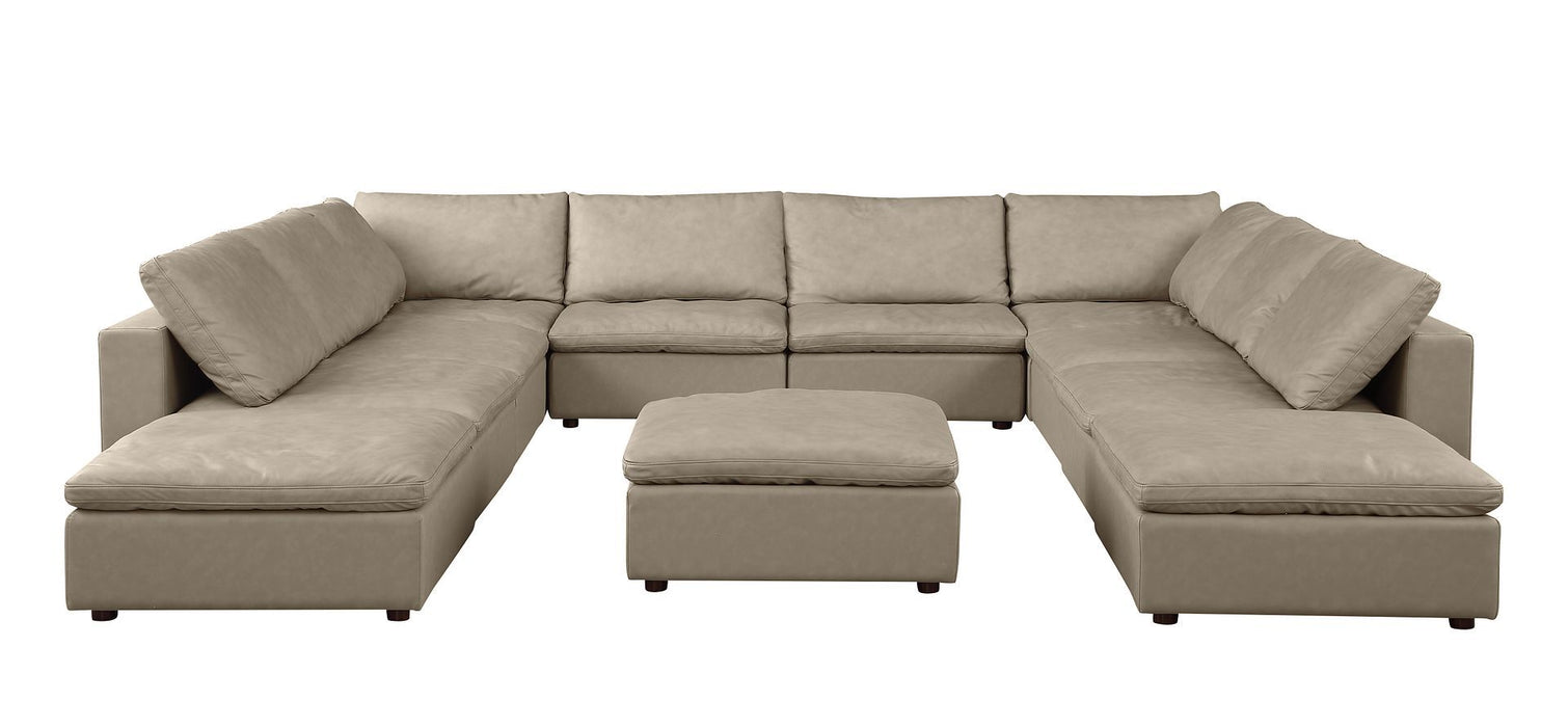 1100 - Top-Grain Italian Leather 11-Piece Sectional With Chaise