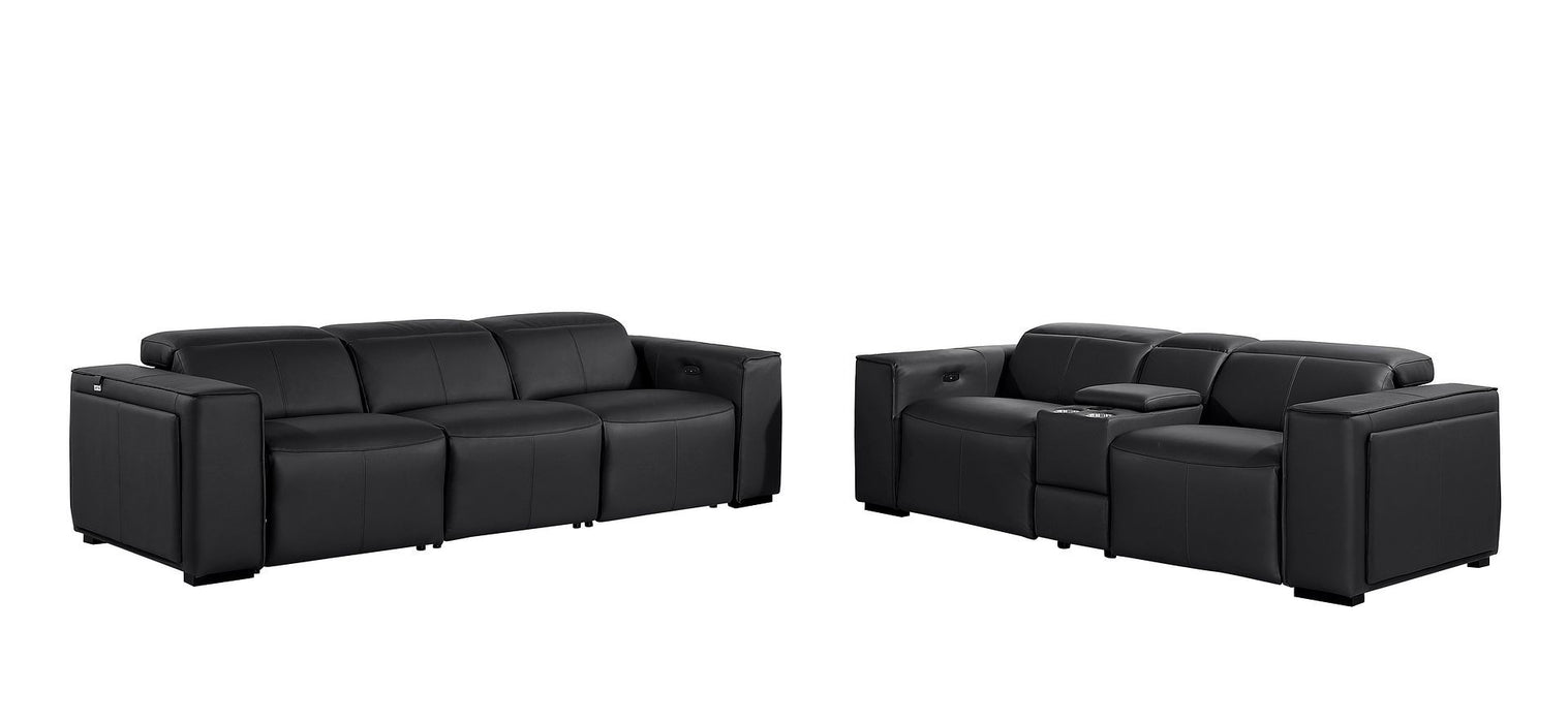 1224 - 6-Piece Modular Power Reclining Sofa And Console Loveseat Set In With 5 Power Recliners & Power Headrests