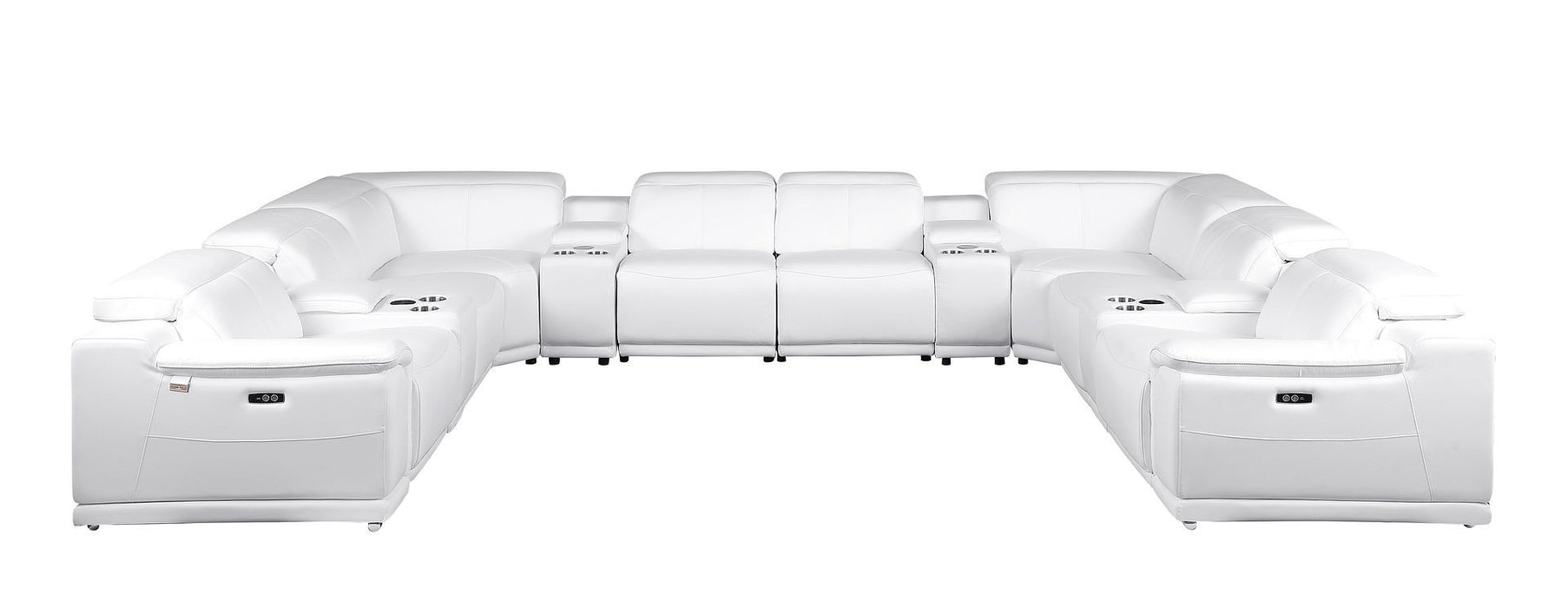 9762 - 12-Piece U-Shaped Sectional Sofa With 4 Power Recliners