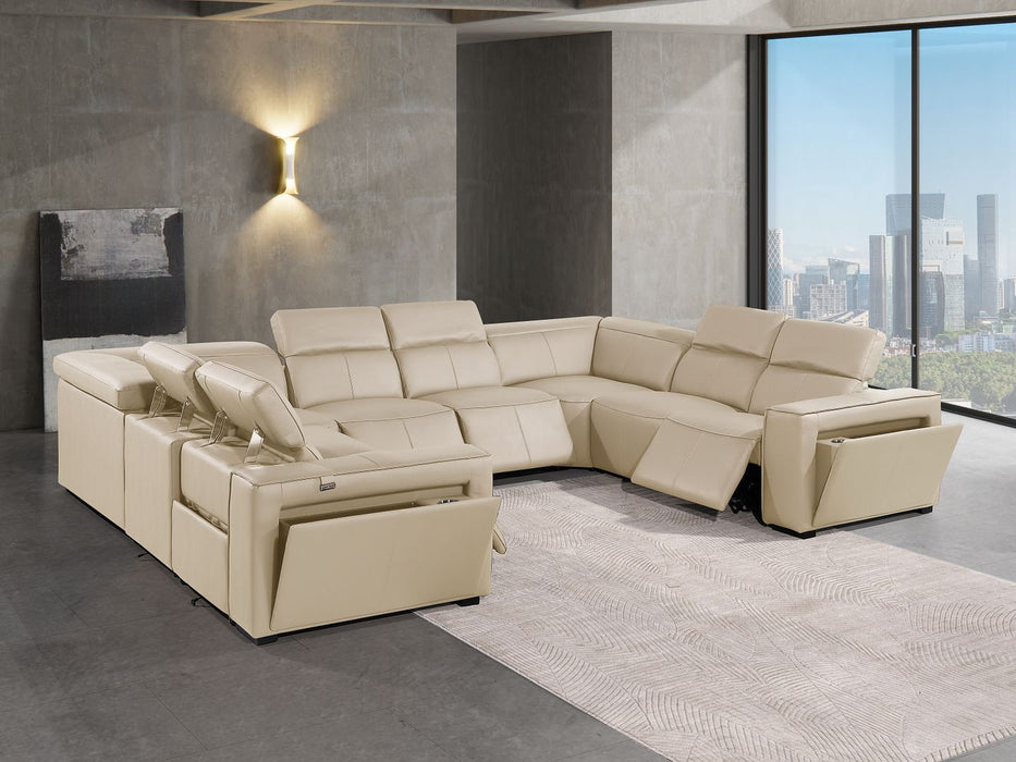 1224 - 8-Piece U-Shaped Sectional Sofa In With 4 Power Recliners & Power Headrests
