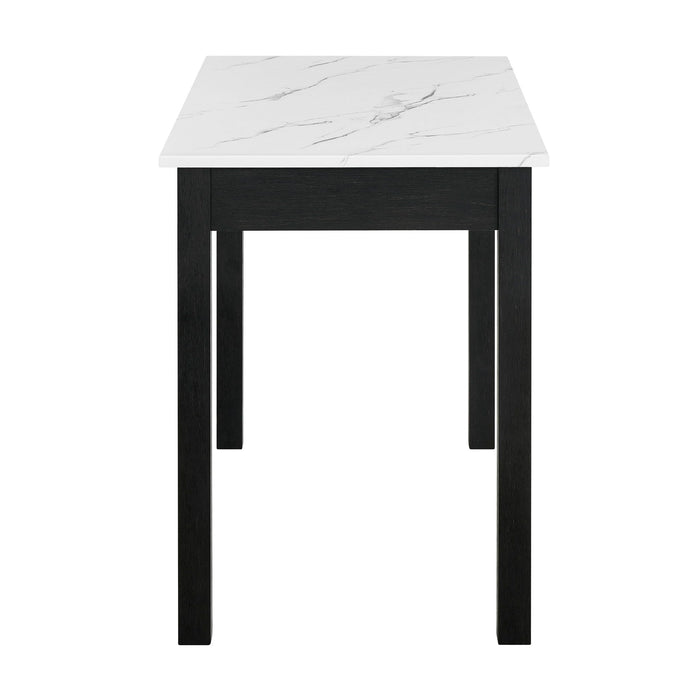 Rylee - Faux Marble Desk - Black / White