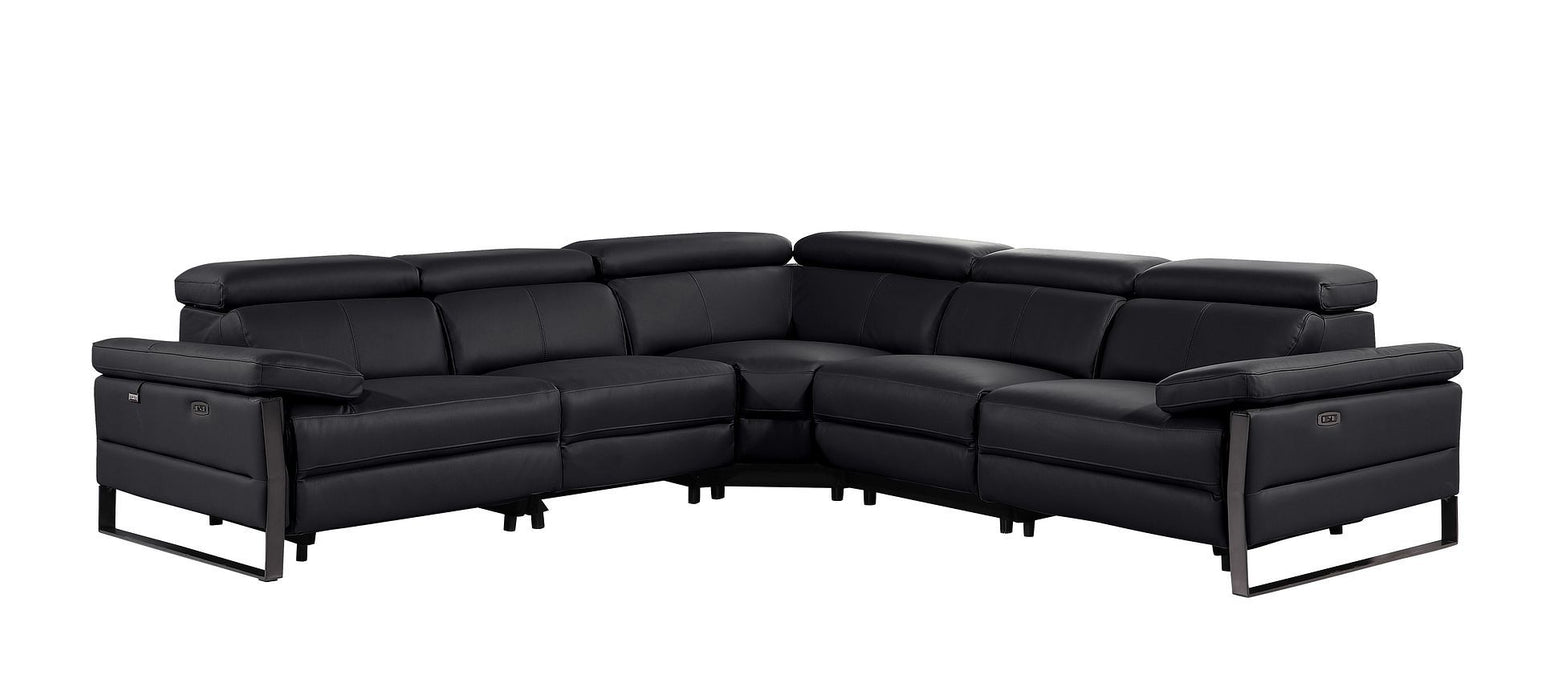 1246 - 5-Piece L-Shaped Modular Power Reclining Sectional With Power Headrests