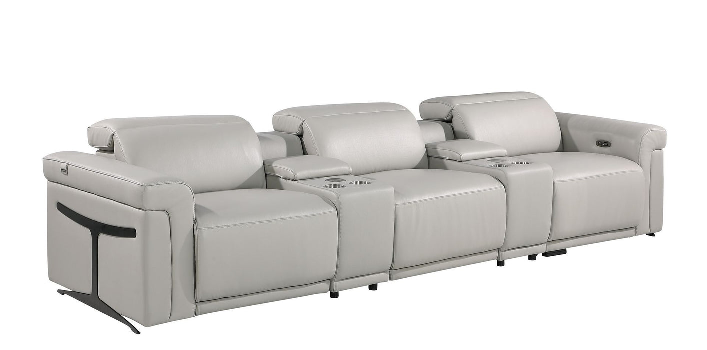 1126 - 5-Piece Modular Power Reclining Sofa In With 3 Power Recliners & Power Headrests