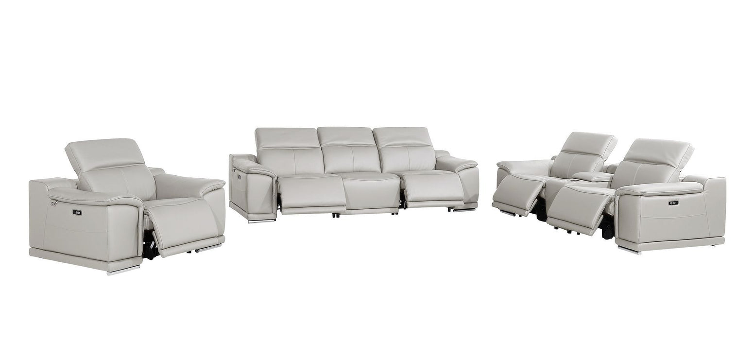 9762 - 7-Piece Modular Power Reclining Sofa, Loveseat And Chair Set With 5 Power Recliners In