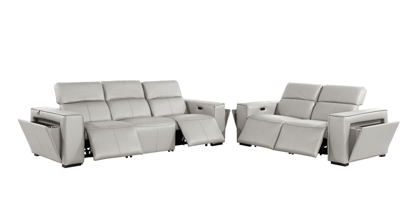 1224 - 5-Piece Modular Power Reclining Sofa And Loveseat Set In With 4 Power Recliners & Power Headrests