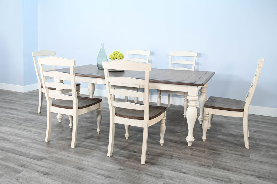 Carriage House - Pasadena Rectangular Extension Dining Table - Buckskin / Marble White