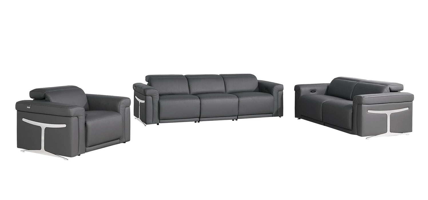 1126 - 6-Piece Modular Power Reclining Sofa, Loveseat & Chair Set In With 5 Power Recliners & Power Headrests
