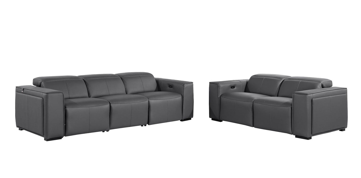 1224 - 5-Piece Modular Power Reclining Sofa And Loveseat Set In With 4 Power Recliners & Power Headrests