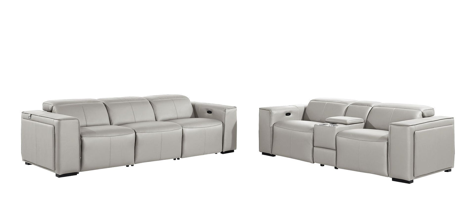 1224 - 6-Piece Modular Power Reclining Sofa And Console Loveseat Set In With 5 Power Recliners & Power Headrests