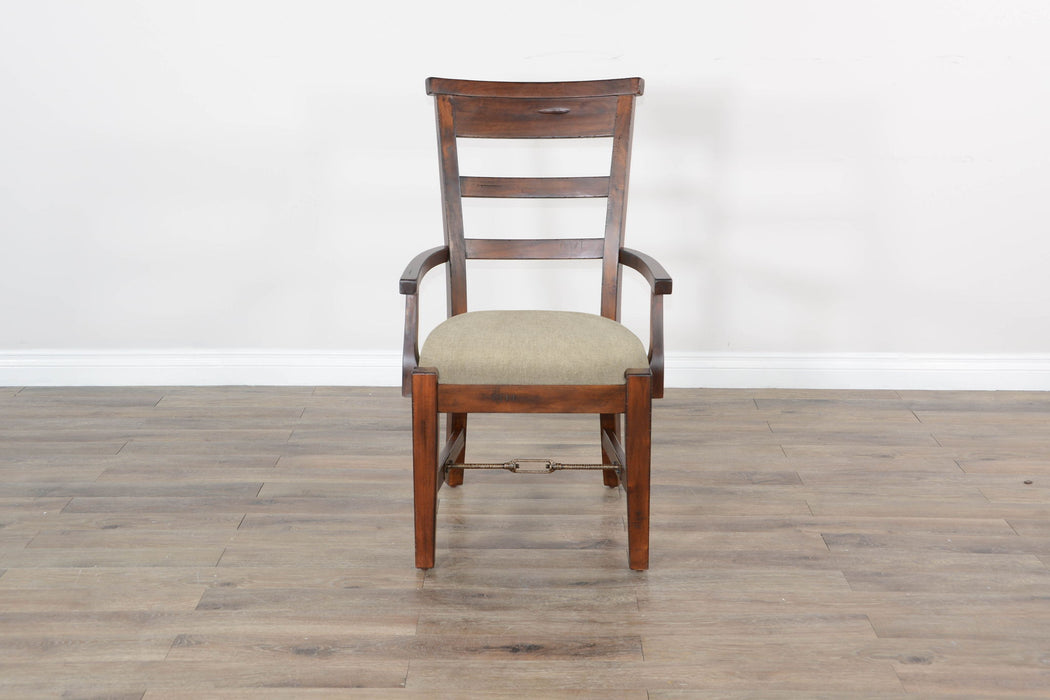 Tuscany - Arm Chair With Cushion Seat - Beige / Vintage Mocha