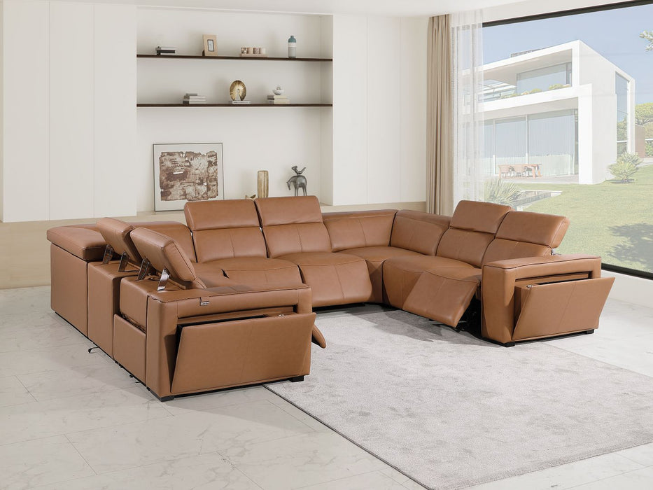 1224 - 8-Piece U-Shaped Sectional Sofa In With 4 Power Recliners & Power Headrests