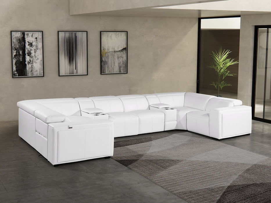 1224 - 8-Piece U-Shaped Sectional Sofa In With 4 Power Recliners & Power Headrests