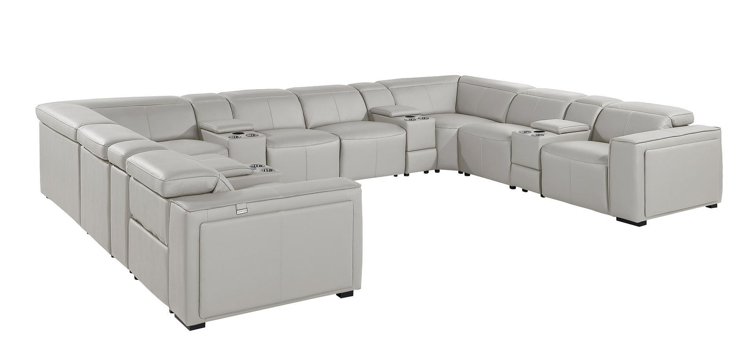 1224 - 12-Piece U-Shaped Sectional Sofa In With 4 Power Recliners & Power Headrests