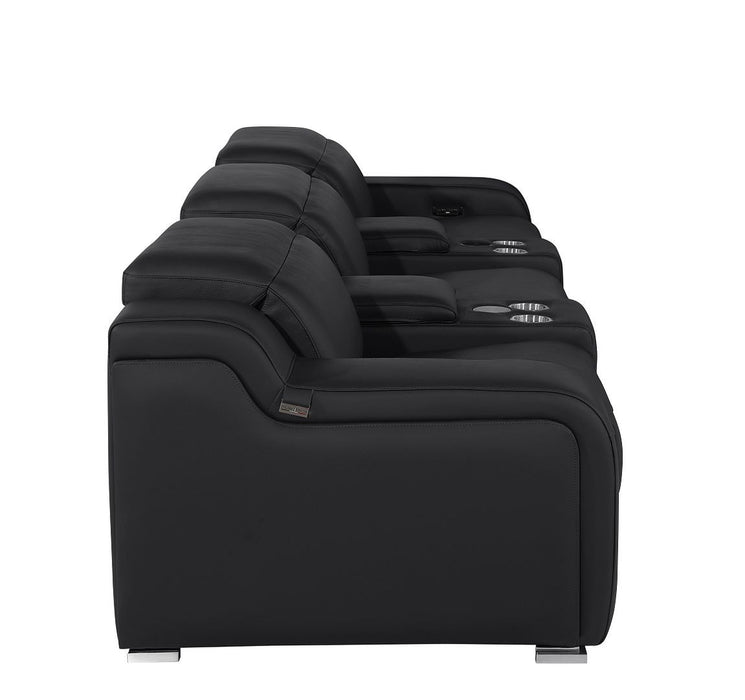 1116 - 5-Piece Modular Power Reclining Sofa In With 3 Power Recliners & Power Headrests