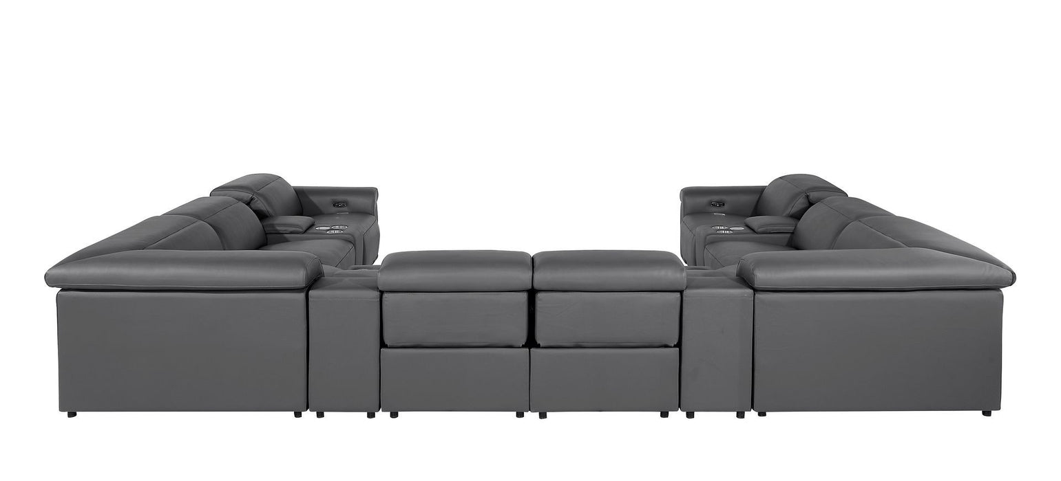 1126 - 12-Piece U-Shaped Sectional Sofa In With 4 Power Recliners & Power Headrests