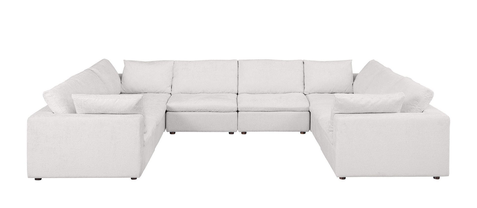 1100 - 8-Piece U-Shaped Sectional In Italian Fabric - Pearl