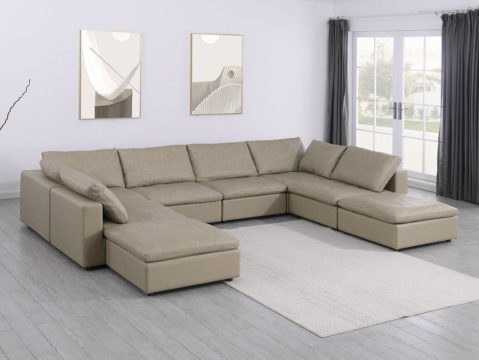 1100 - Top-Grain Italian Leather 8-Piece Sectional With Chaise