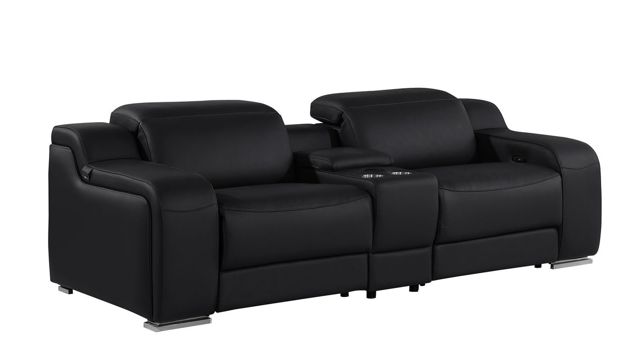 1116 - 3-Piece Modular Power Reclining Console Loveseat In With 2 Power Recliners & Power Headrests