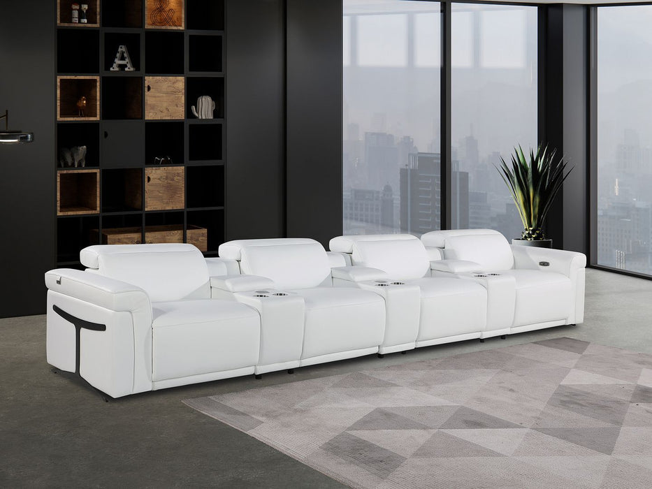 1126 - 7-Piece Modular Power Reclining Sofa In With 4 Power Recliners & Power Headrests