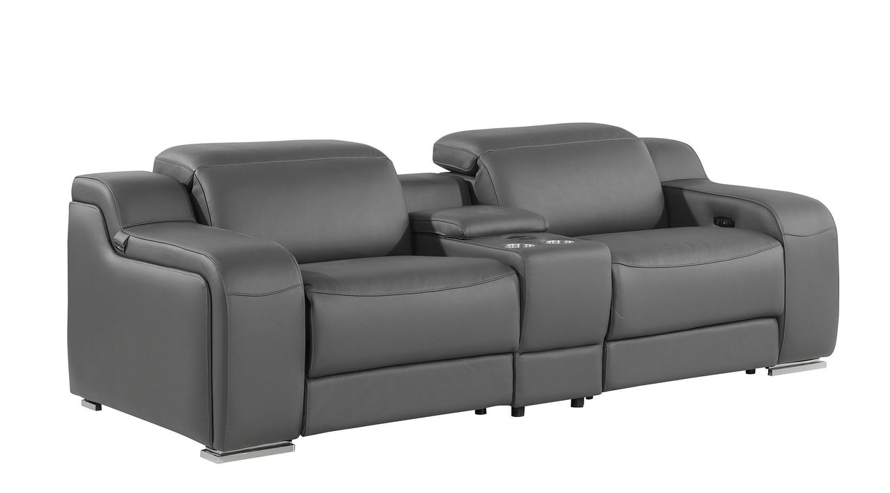 1116 - 3-Piece Modular Power Reclining Console Loveseat In With 2 Power Recliners & Power Headrests
