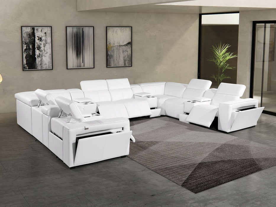 1224 - 12-Piece U-Shaped Sectional Sofa In With 4 Power Recliners & Power Headrests