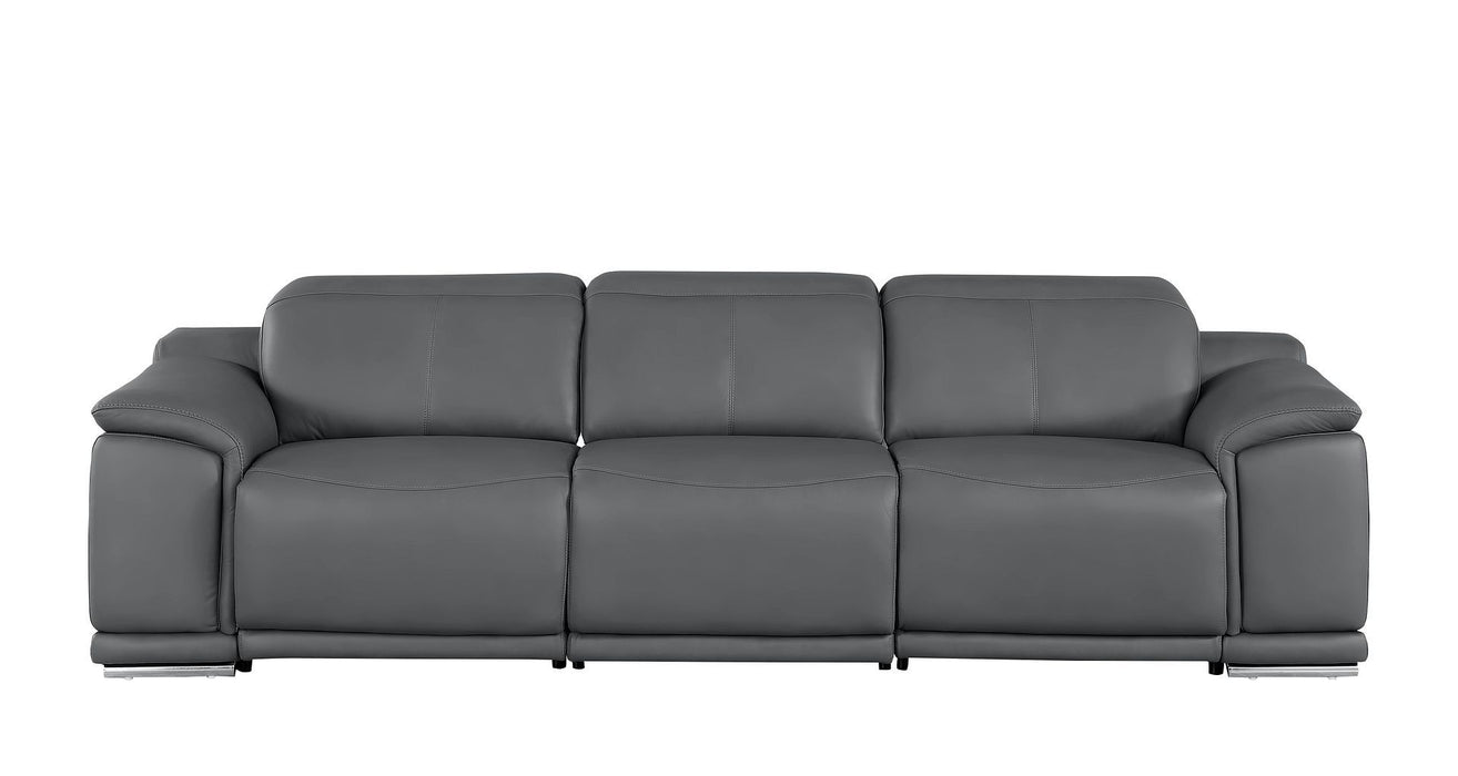 2679 - Genuine Leather Sofa With Dual Power Recliners