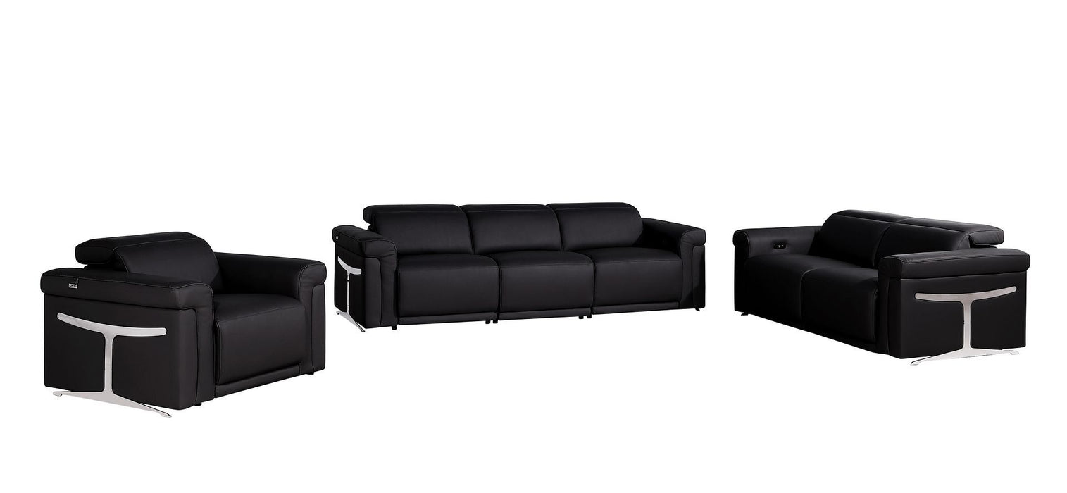 1126 - 6-Piece Modular Power Reclining Sofa, Loveseat & Chair Set In With 5 Power Recliners & Power Headrests