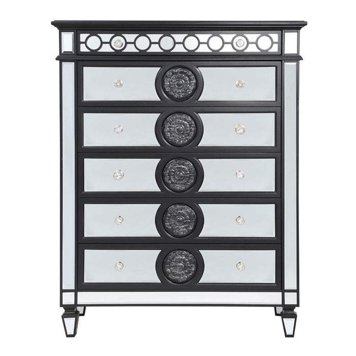 Varian II - Chest - Mirrored, Black & Sliver