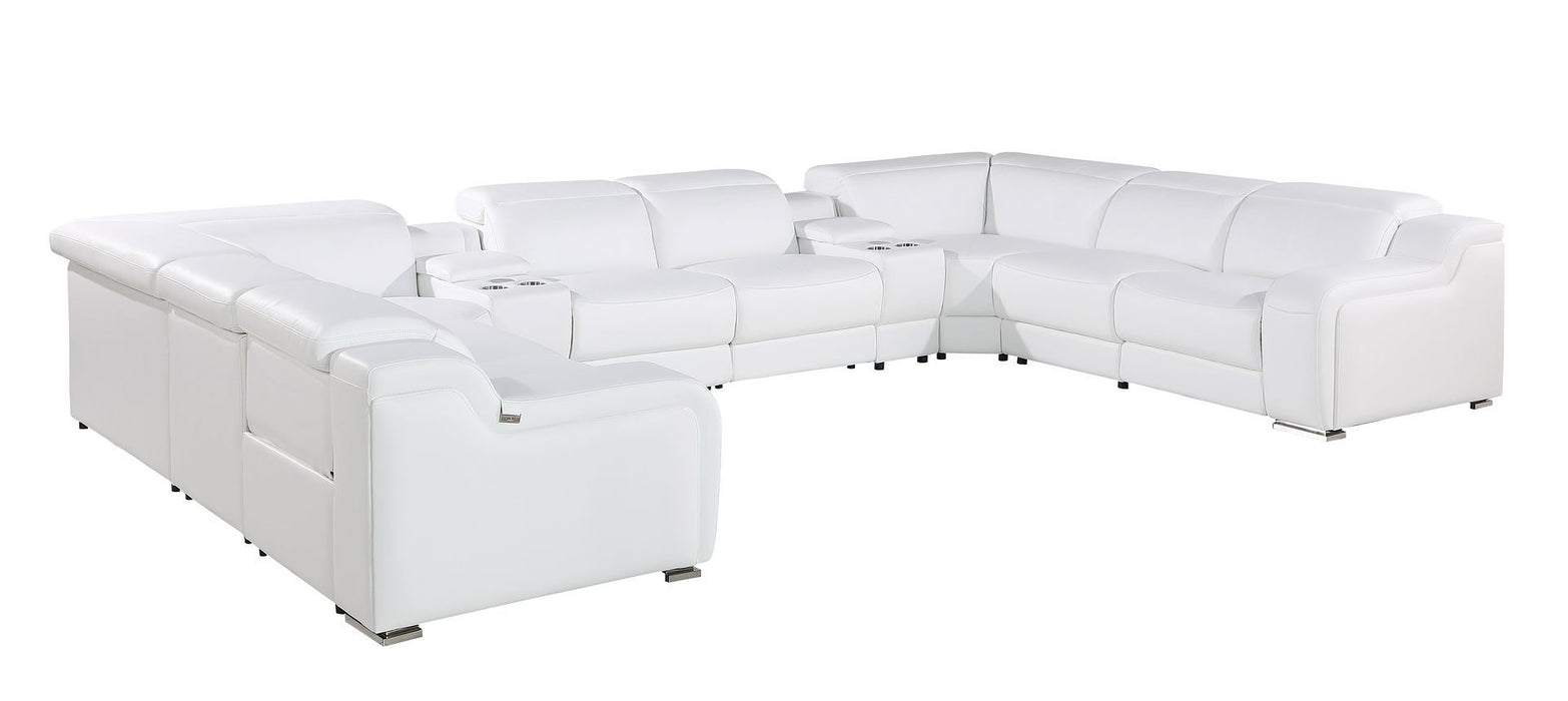 1116 - 10-Piece U-Shaped Sectional Sofa In With 4 Power Recliners & Power Headrests