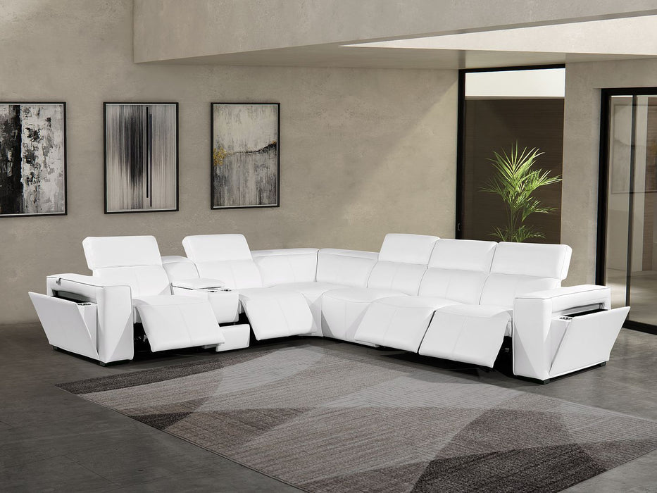 1224 - 7-Piece L-Shaped Sectional Sofa In With 4 Power Recliners & Power Headrests