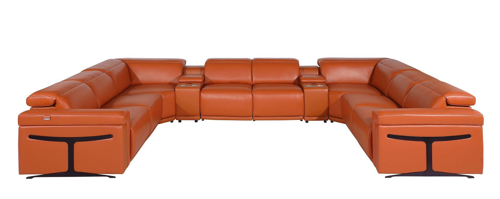 1126 - 10-Piece U-Shaped Sectional Sofa In With 4 Power Recliners & Power Headrests